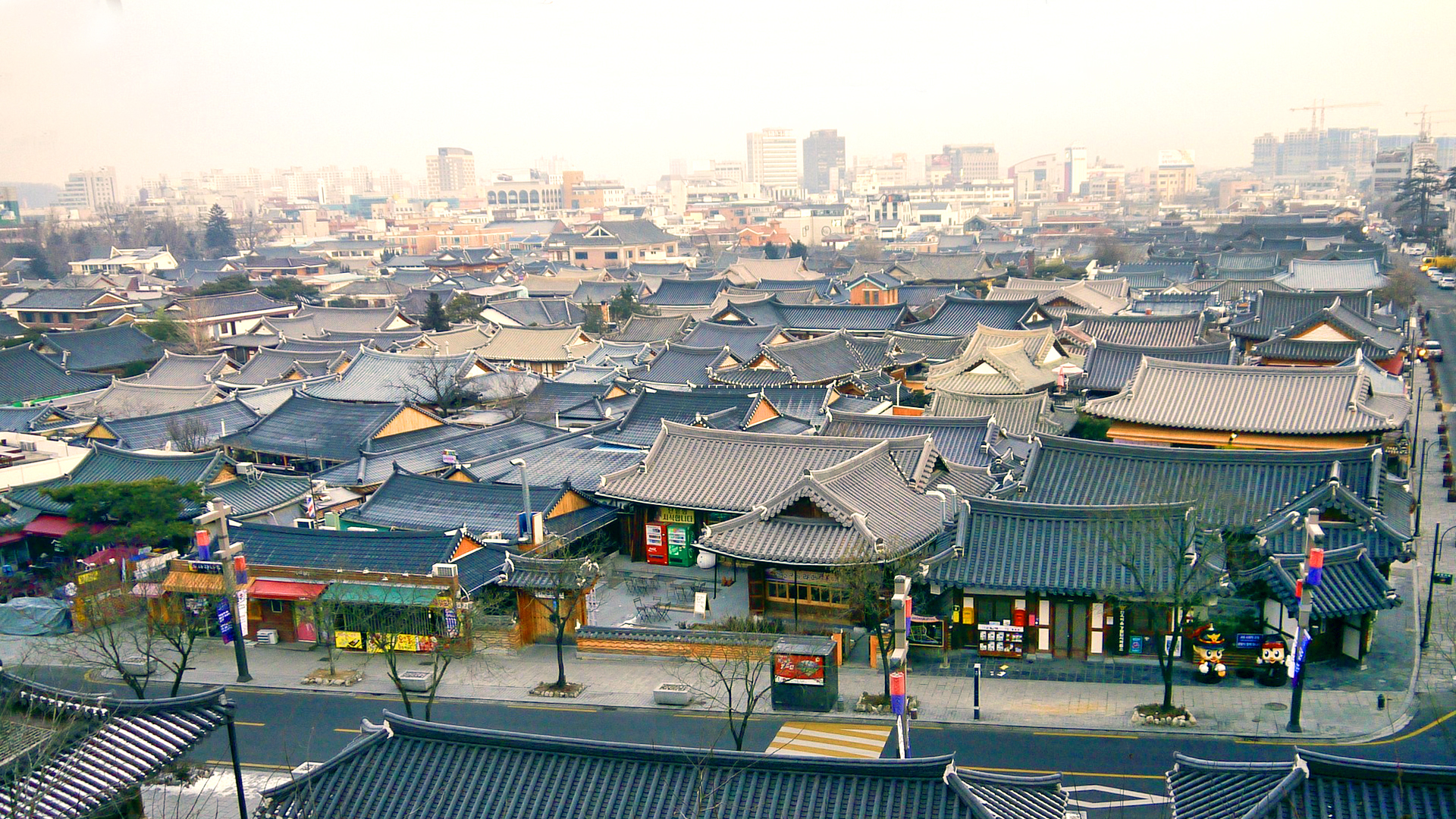 Корея д. Чонджу Южная Корея. Jeonju Hanok Village. Деревня Чонджу в Южной Корее.